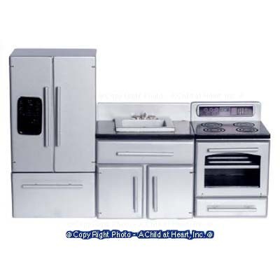 3 pc Modern Dollhouse Appliance Set