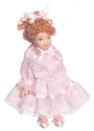 Porcelain Little Victorian Girl in Pink