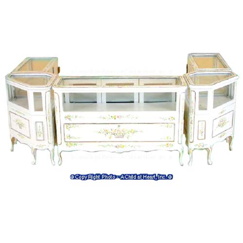 The Emporium Showcases in White