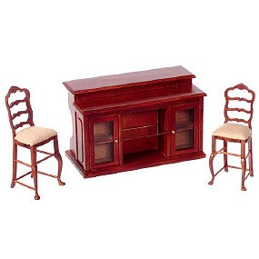 - NEW - Dollhouse Walnut Bar
