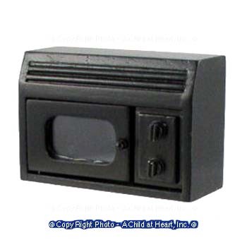 Black Opening Microwave