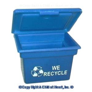 &sect; Sale .50&cent; Off - Small Recycling Bin in Blue