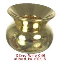 (&sect;) Sale .20&cent; Off - Dollhouse Brass Spittoon