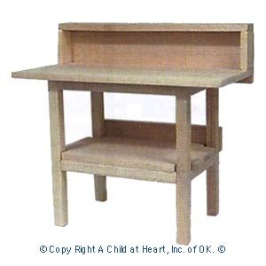 Dollhouse Unfinished Workbench