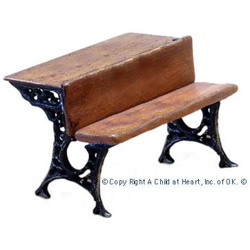 Double Student Desk - Metal Legs
