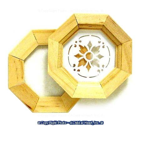 Octagon Window with Etched Insert